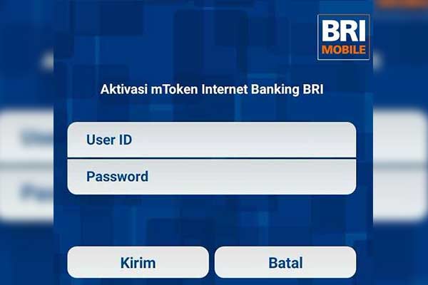 Lengkapi UserID dan Password iBanking BRI