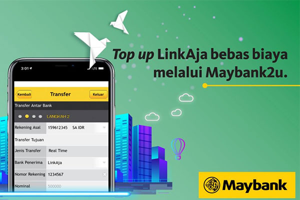 Cara Top Up LinkAja via MayBank mBanking iBanking
