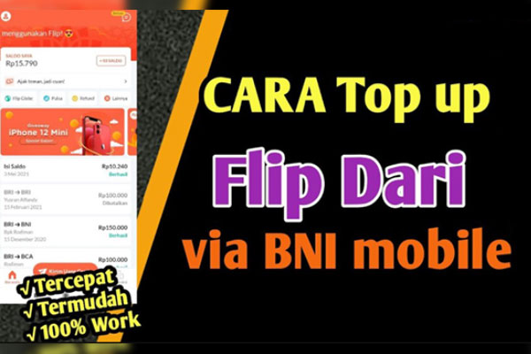 Cara Top Up Flip Banking via BNI Mobile Bebas Biaya Admin