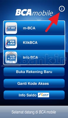 1. Buka BCA Mobile Klik Ikon i