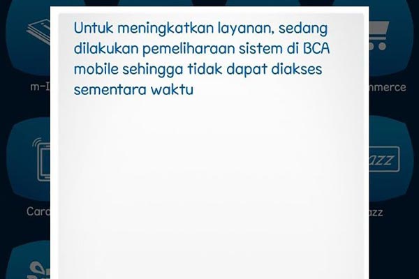 Penyebab BCA Mobile Error 205