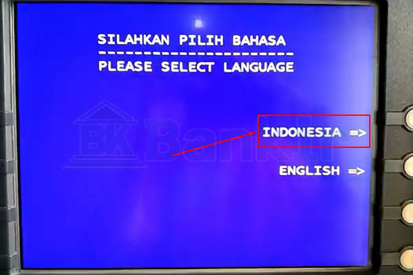 2. Pilih Tampilan Bahasa ATM BPD